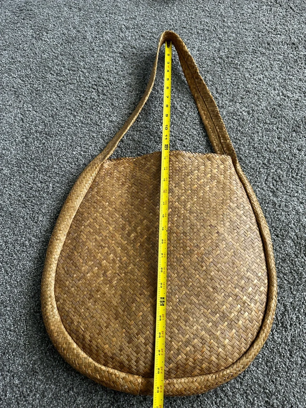 Woven Straw Tote Bag in Brown
